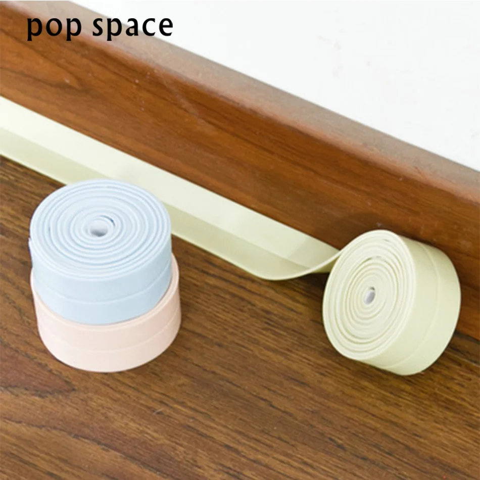 3cmX2.55m Self Adhesive Waterproof Mildew Anti-moisture Tape Wall Corner Stickers PVC Sticker Kitchen Accessories |