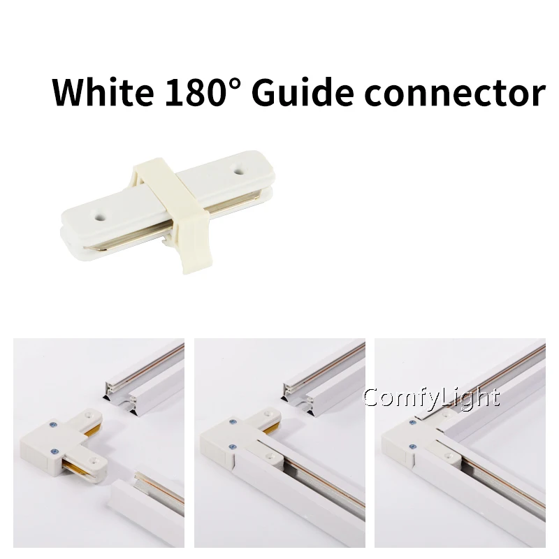 180 Guide connector Светодиодный точечный светильник COB рельсовый светильник AC85-265 в Точечный светильник, регулируемый светильник, выставочный офисный потолочный светильник/настенный рельсовый светильник ing - Испускаемый цвет: 180 Guide connector