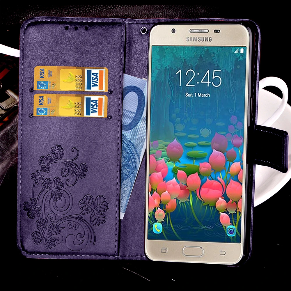 Ouzifish чехол для Samsung Galaxy J5 Prime случае искусственная кожа и силиконовые бумажник