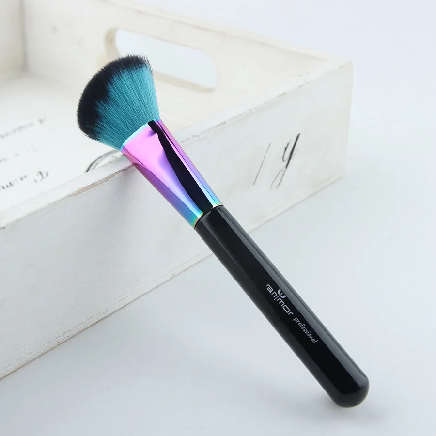 Anmor 1 шт. радужные кисти для макияжа основа профессиональная Duo Fibre веер смешивания