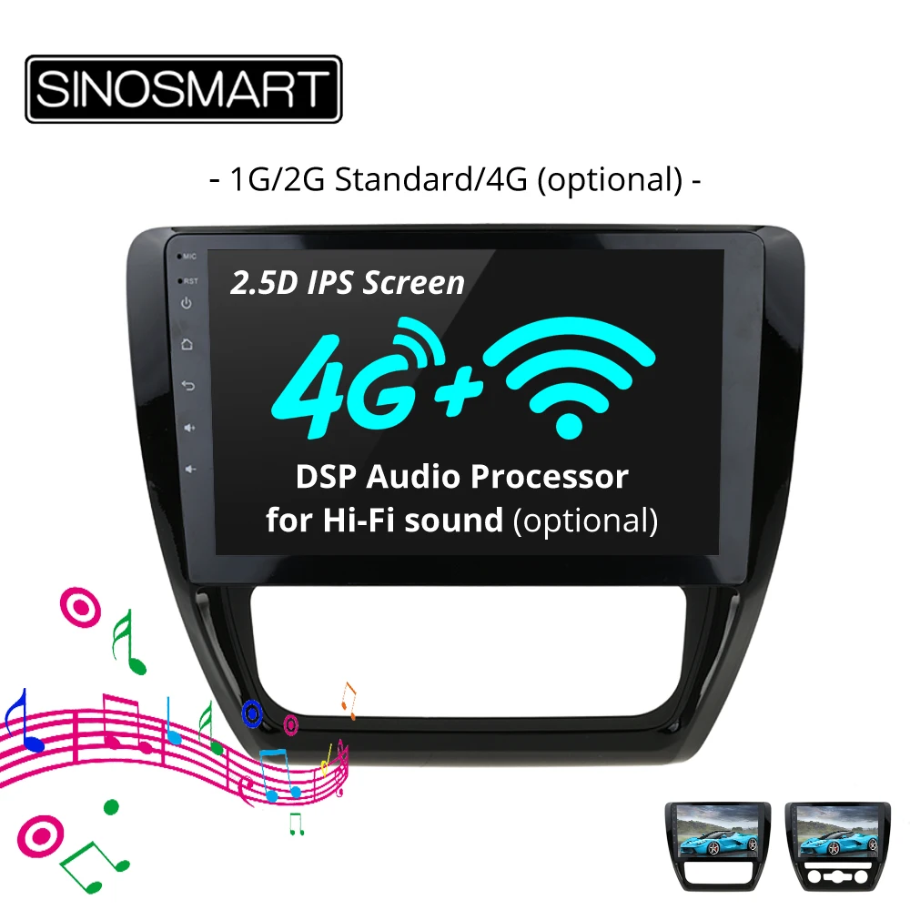 SINOSMART 2.5D IPS экран 1G/2G /4G Опциональная Автомобильная GPS навигация для Volkswagen Sagitar 2012