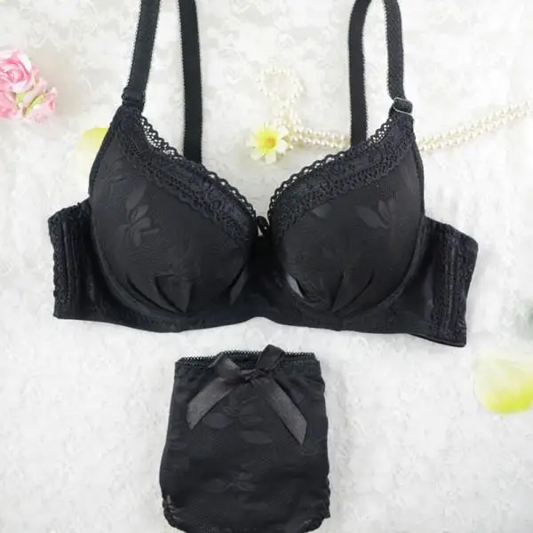 Комплект женского кружевного нижнего белья с чашками пуш ап|bra set|bra set laceset lace |