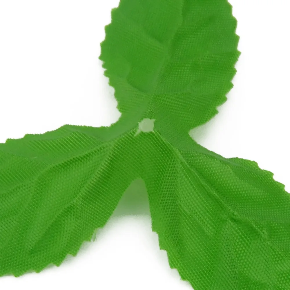 100 шт. дешевые шелковые листья зеленые Искусственные цветы для свадебного