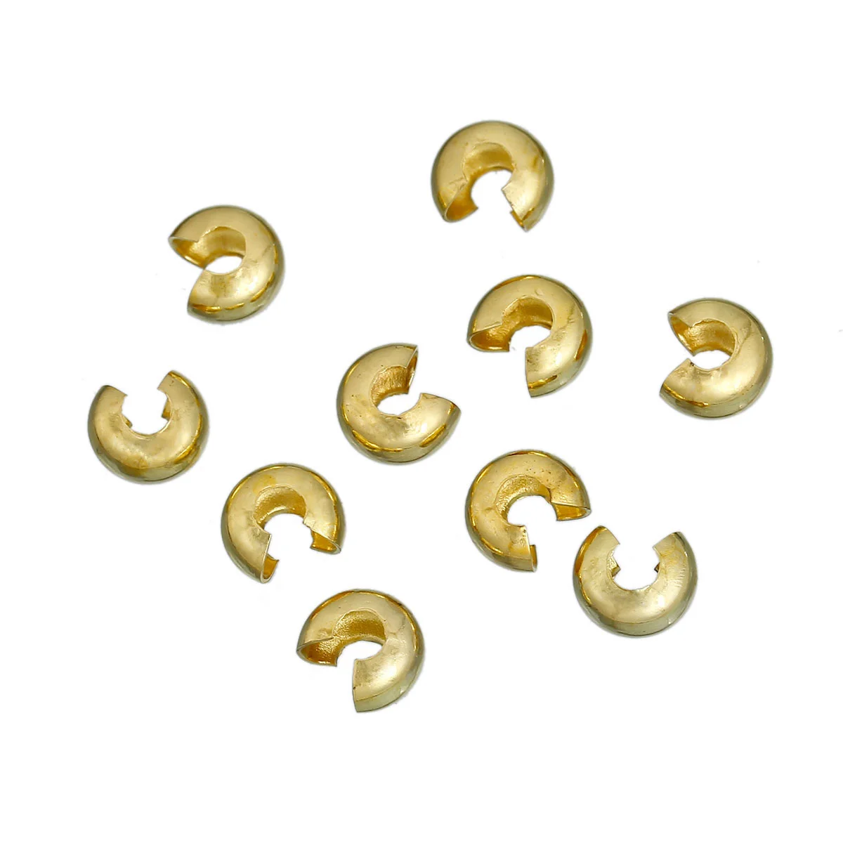 DoreenBeads 200 шт золотого цвета Обжимные бусины 4 мм(B03074), иу