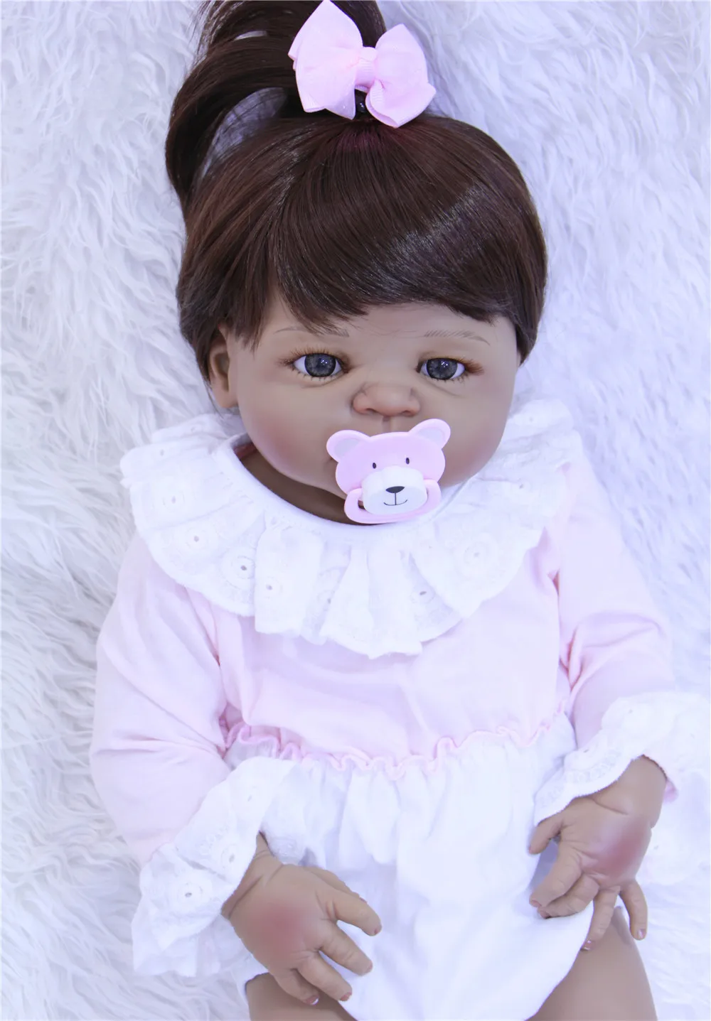 Кукла реборн Мягкая силиконовая виниловая Реалистичная кукла младенец 22 дюйма 55
