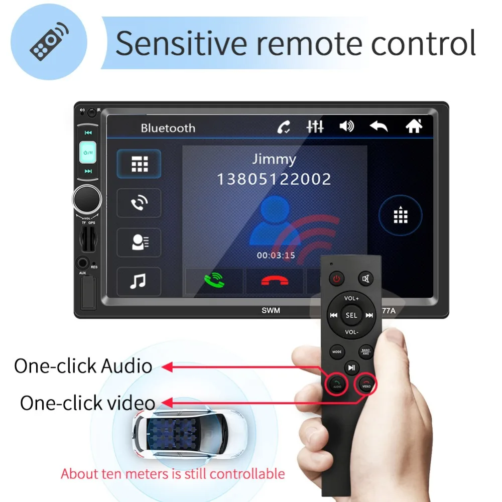Авторадио автомобильный Радио плеер Bluetooth 2 din аудио стерео gps MP5 Multimidia обратное