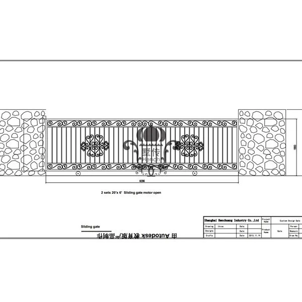 Декоративные кованые двойные подъездные ворота высокого качества hgs в