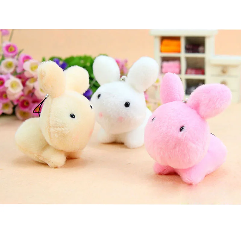 50 шт./лот Kawaii Мини кролик плюшевые игрушки мягкие чучела маленький кулон на