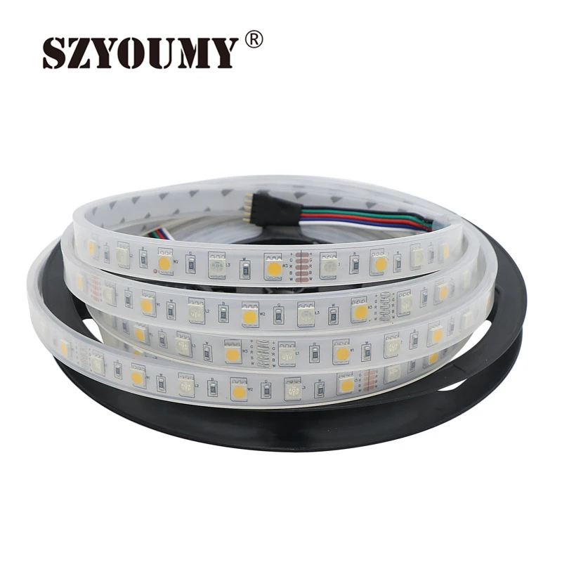 

SZYOUMY LED Strip 5050 DC12V 60LEDs/m 5m/lot Flexible LED Light RGBWW RGBW 5050 LED TAPE IP20 IP65 IP67 Tube Waterproof 100M