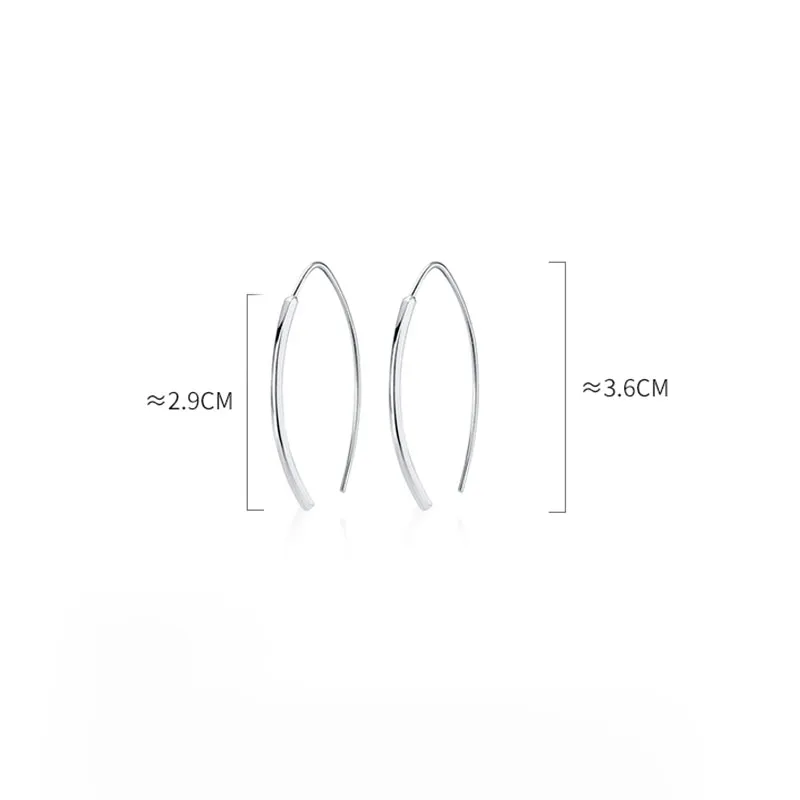 Женские Висячие серьги u образной формы из стерлингового серебра 925 пробы длинные