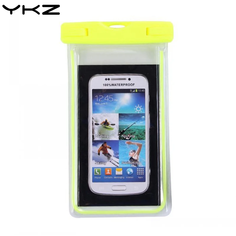 YKZ Waterproof Bag With Luminous Underwater Pouch Phone Case For iPhone X 8 Plus 7 7P 6 6s Samsung Galaxy S8 S7 Note8 Y35 | Мобильные