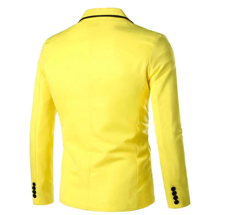 SUKIWML, 5XL, Мужской Блейзер, белый,, на одной пуговице, Casacas Para Hombre, однотонный Блейзер, Masculino, повседневный мужской костюм, повседневные куртки