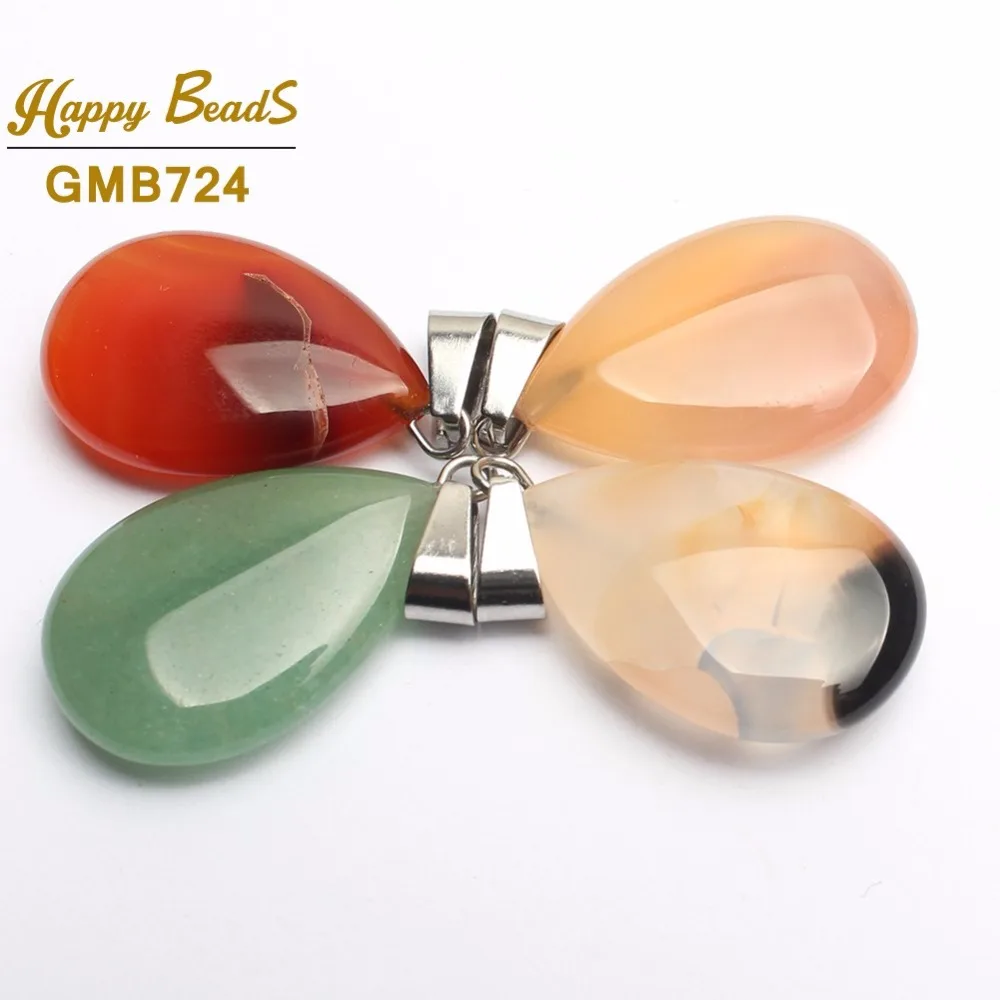 Натуральный камень кристаллическая кварцевая водяная подвеска в форме капли