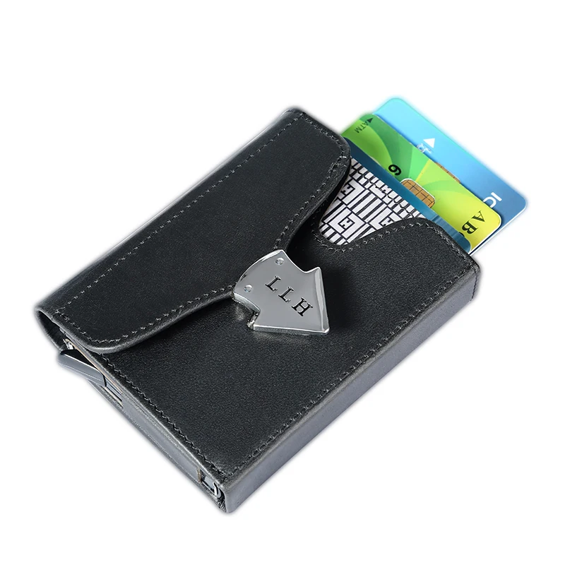 LIULIHUA модный мужской Rfid блокирующий деловой Роскошный кошелек из натуральной