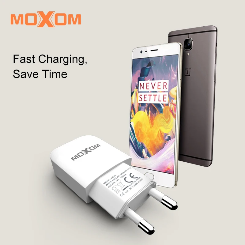 MOXOM дорожное USB зарядное устройство мобильный телефон вилка европейского