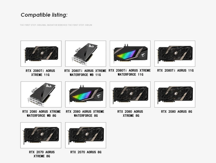 Блок водяного охлаждения с процессором Barrow GPU для GIGABYTE RTX 2080TI AORUS XTREME 11G gpu кулер