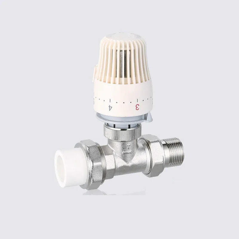 Латунный клапан управления радиатором термостата 2 ходовой прямой тип 1/2 дюйма 3/4