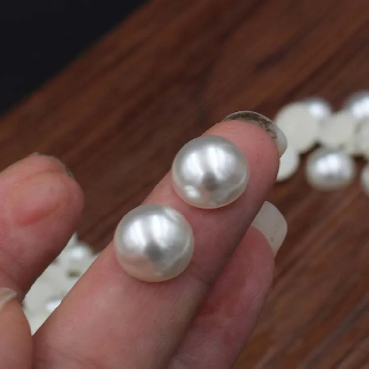 

Hot Sale 8/10/12/14mm Half Round Acrylic Imitation Flatback Pearl Beads for Nail Art DIY Craft Scrapbook Decoration