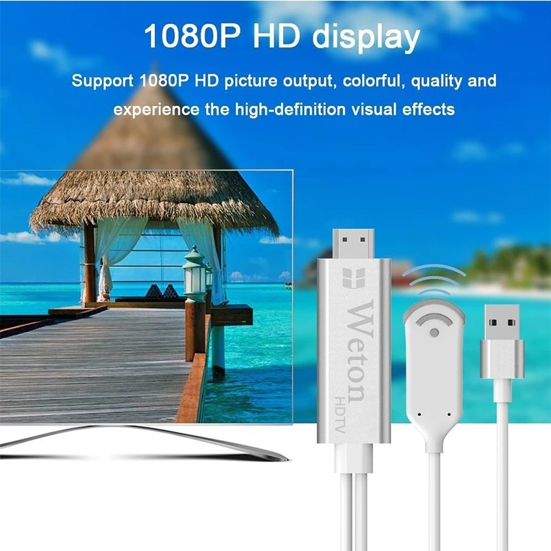 DOITOP телефон Экран к HDMI конвертер Беспроводной Wi Fi HD ТВ проектор аудио видео