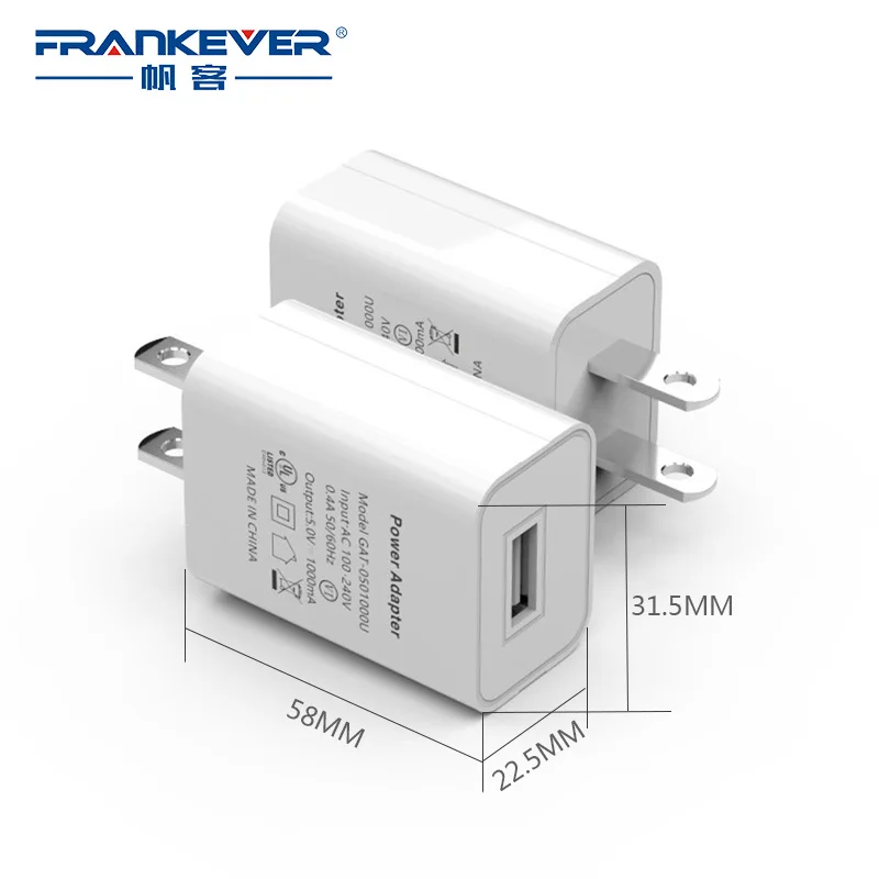 Мобильный телефон зарядное устройство FrankEver 5V1A портативный настенный адаптер USB