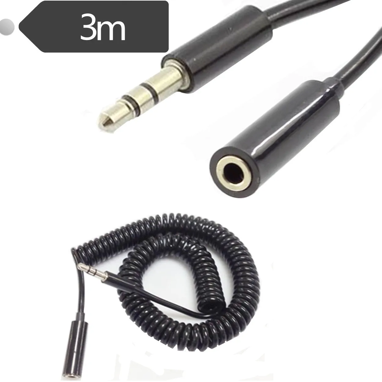 Спиральный стерео шнур 10 футов 1/8 дюйма 3 5 мм|female to male audio|stereo audio malecable female |