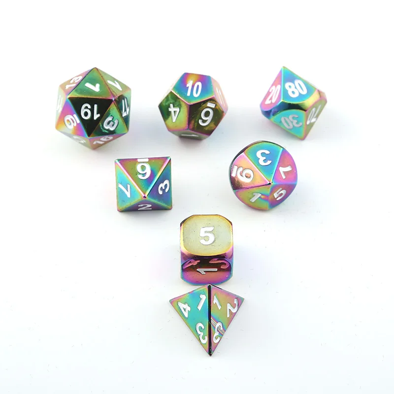 Dobbelstenen Dnd набор металлизированных многогранных Rpg подземелья Драконий продукт D20