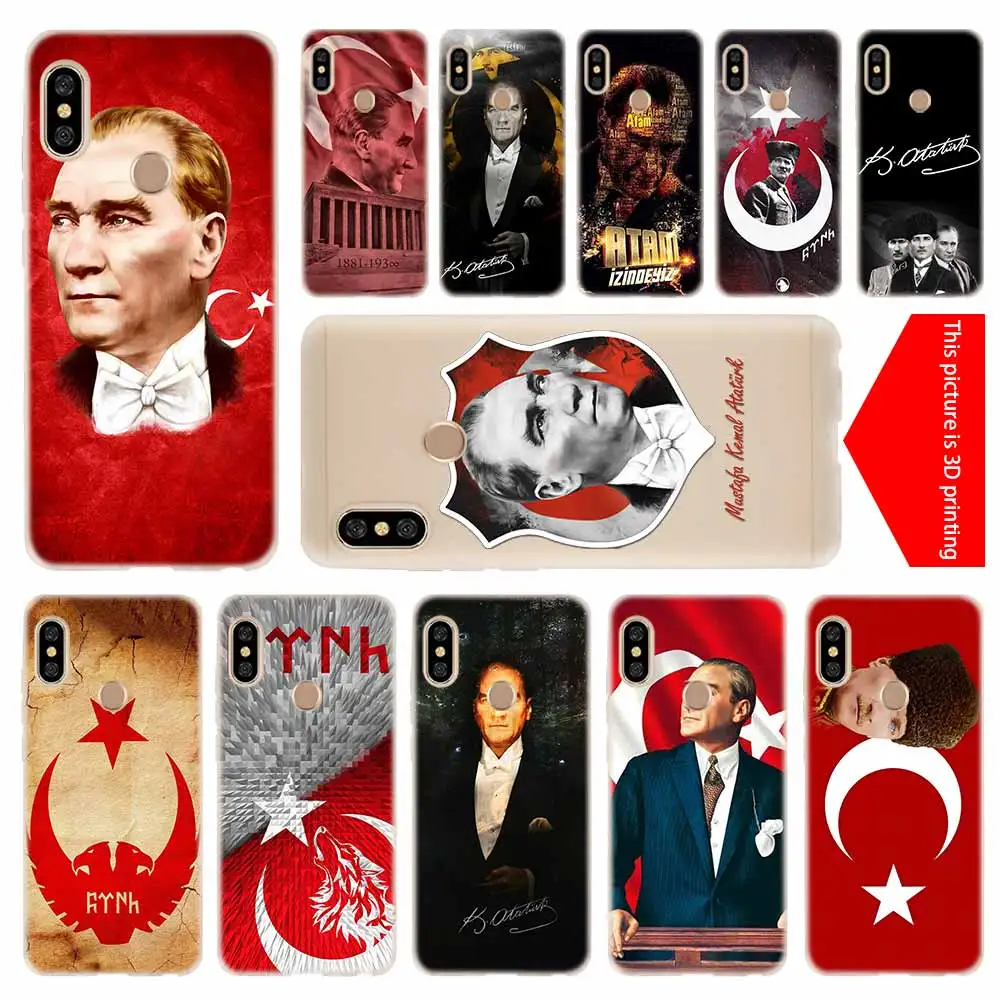 Силиконовый прозрачный чехол с индейкой Mustafa Kemal Ataturk для Xiaomi Redmi 9A 8A 7A 6A 9AT Note 9 8 7 6 5