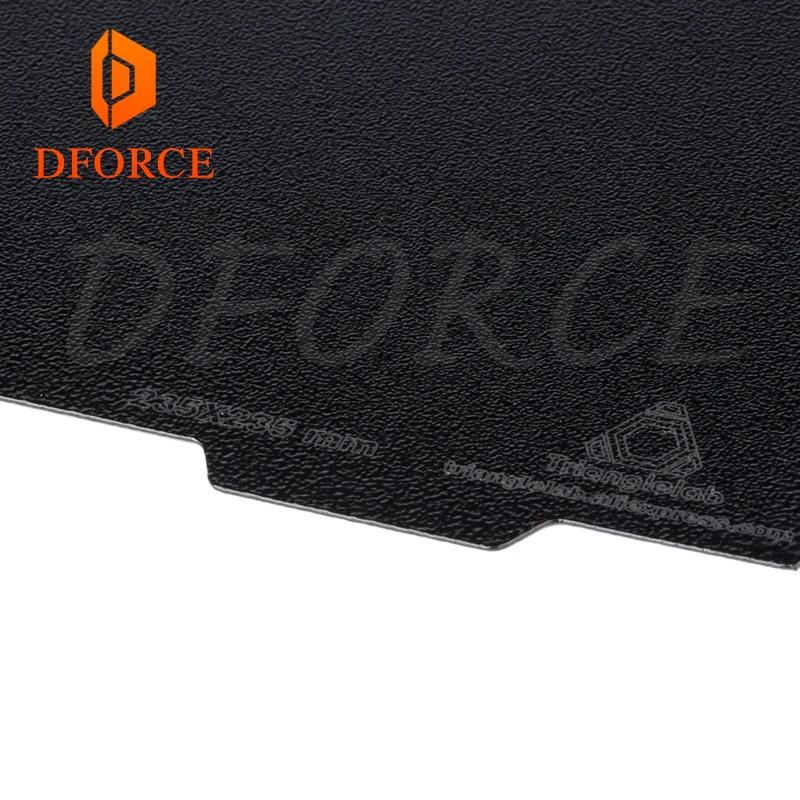 DFORCE 235X235 ender 3 двухсторонняя текстурированная PEI пружинная стальная пластина с