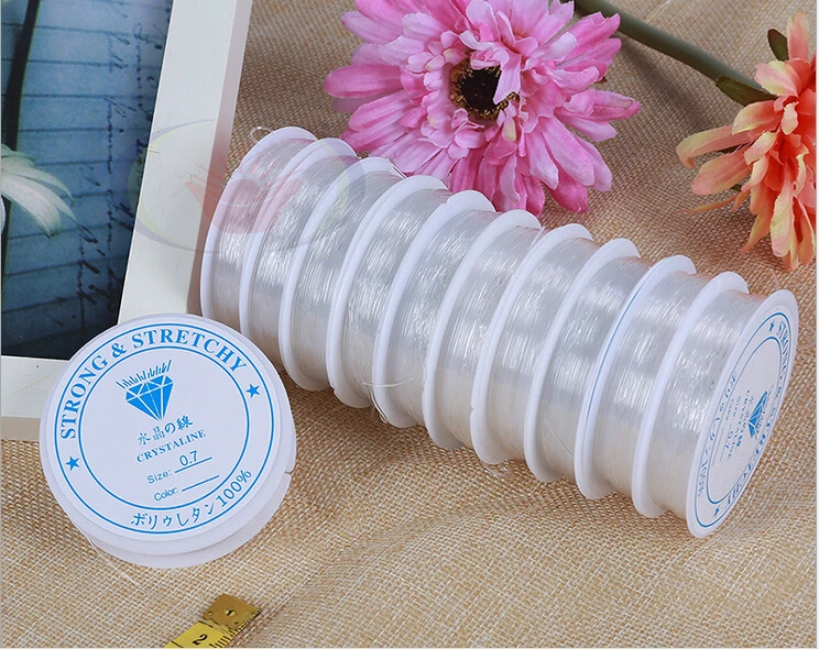 Yavona DIY Выводы эластичный ясно эластичная ювелирное дело шнур Нитки и Провода 0.4-1