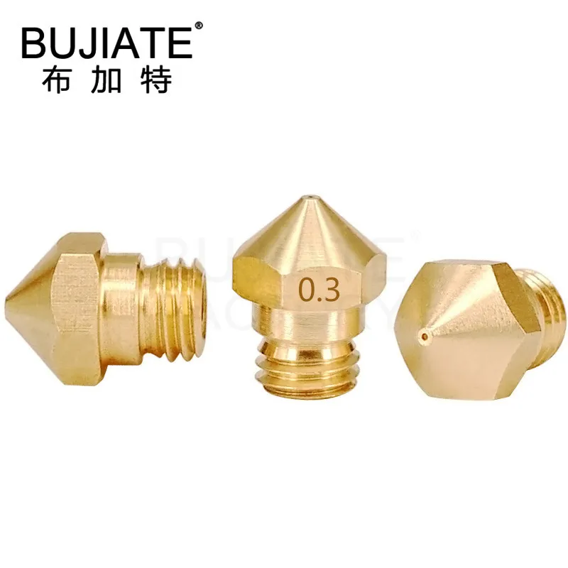 5pcs/lot MK10 Nozzle 0.2mm 0.3mm 0.4mm 0.6mm 0.8mm Copper M7 Threaded Part For Extrusion 3D Printers Parts 1.75mm Filament Brass |