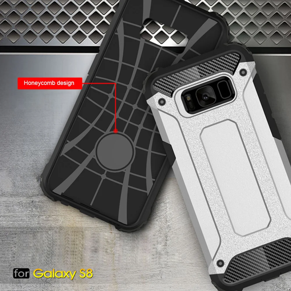 Жесткий прочный противоударный чехол для телефона Samsung S8 Plus Броня сильная Hybrid Tough