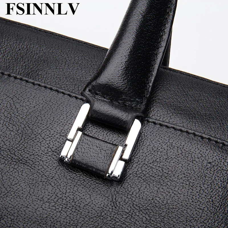 FSINNLV Высокое Качество Натуральная Кожа Мужчины Сумки Портфель Посыльного Crossbody