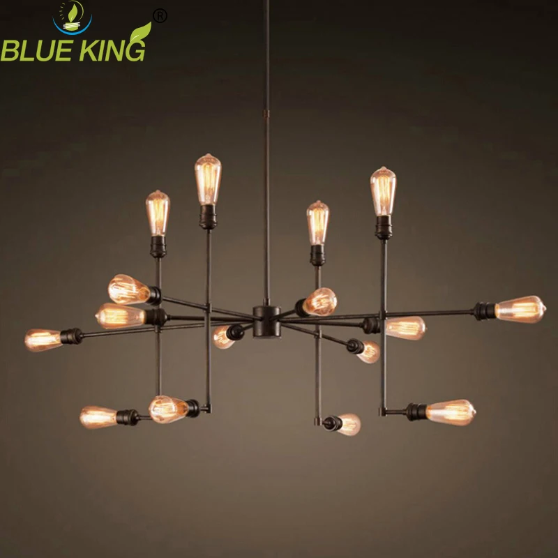 9/12/16 lights personality branch spider chandelier loft industrial black color painted iron hanging lamp for bar coffee shop | Освещение