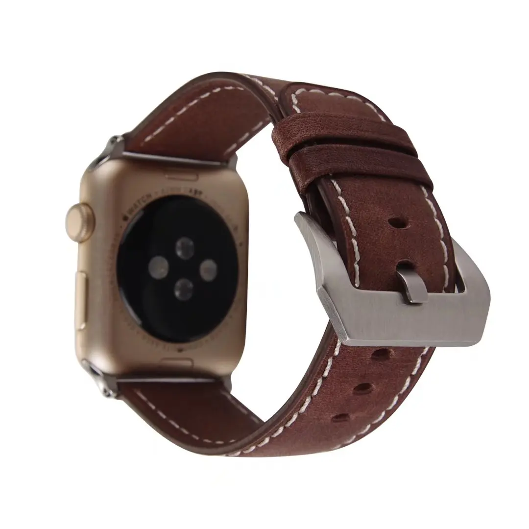 Фото Ремешок из натуральной кожи для Apple Watch iWatch Series 1 2 3 4 5 6 se 7 8 38 40 41 мм 42 44 45 мм 49 мм №2