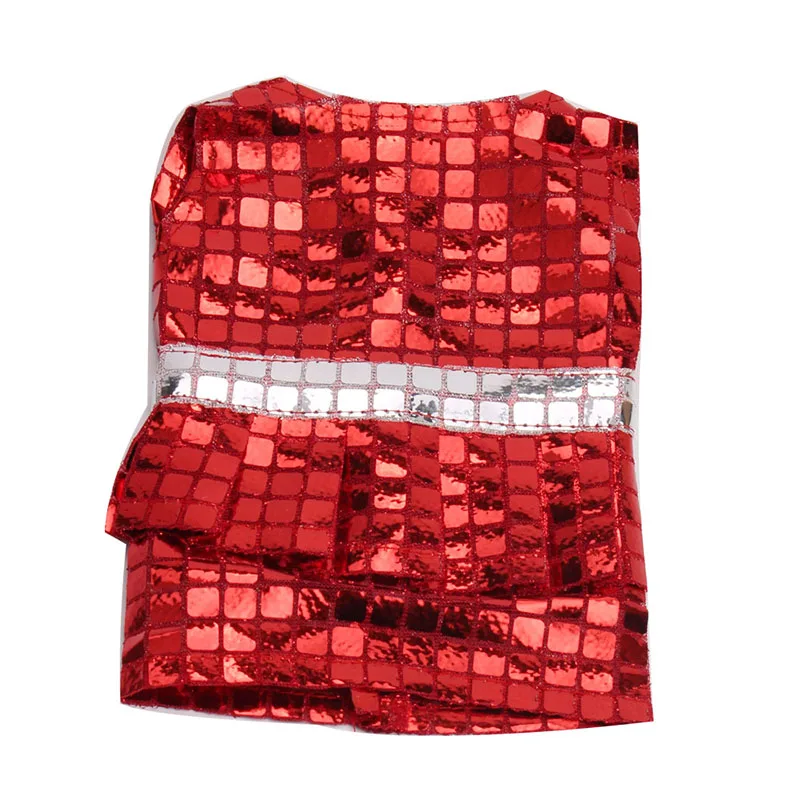 18 дюймовое Кукольное платье для девочек юбка танцев блестящая одежда дискотеки