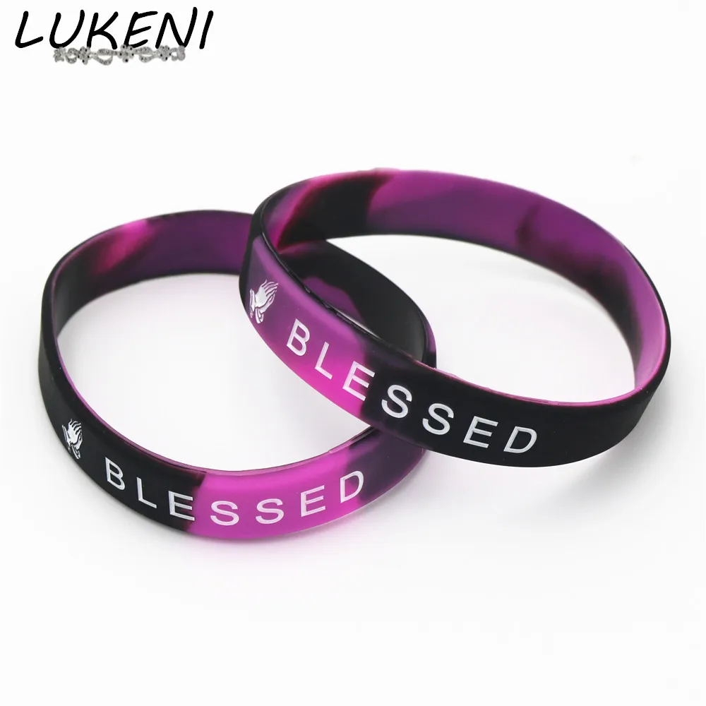 LUKENI 1 шт. Новый благословил Wristband Силикона леггинсы спортивные штаны микс Цвет