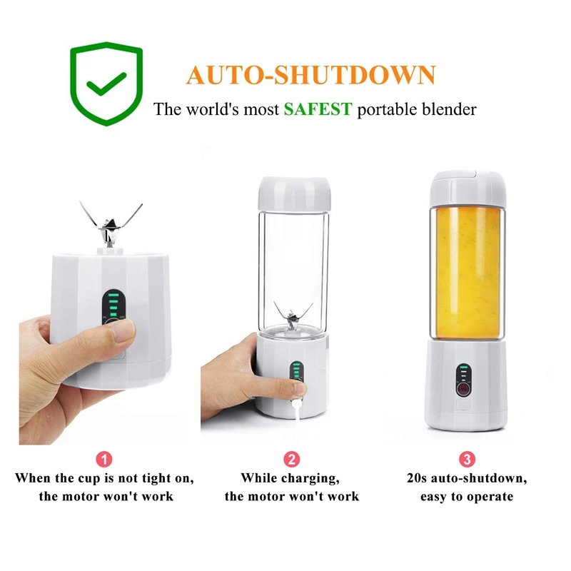 Персональный портативный Блендер с 480 мл бутылкой для путешествий подаваемый