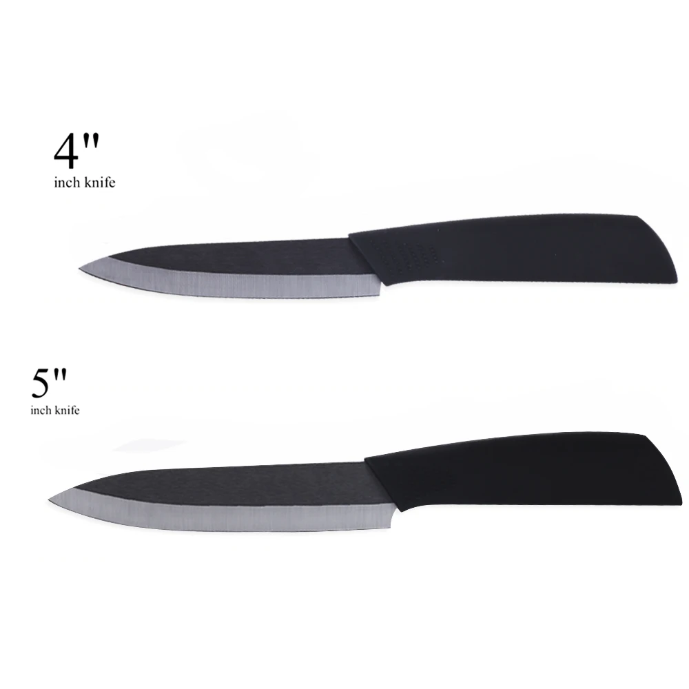 4inch and 5inch Набор керамических ножей с черным циркониевым лезвием 3 дюйма, для очистки овощей 4 дюйма, для нарезки овощей 5 дюймов, 6 дюймов, нож для шеф-повара, керамические кухонные ножи, инструменты для приготовления пищи - Цвет: 4inch and 5inch