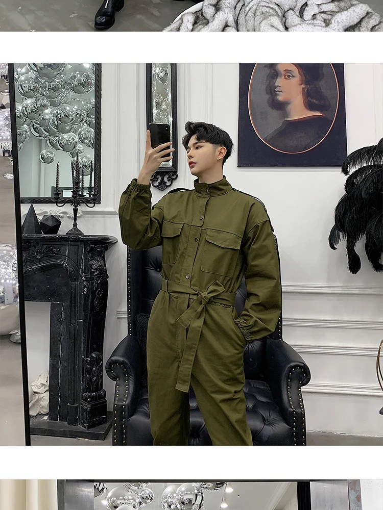 Мужская винтажная модная уличная одежда, шаровары, комбинезоны, штаны в стиле хип-хоп, повседневные мужские брюки-карго с длинным рукавом, комбинезон с несколькими карманами, одежда DH011