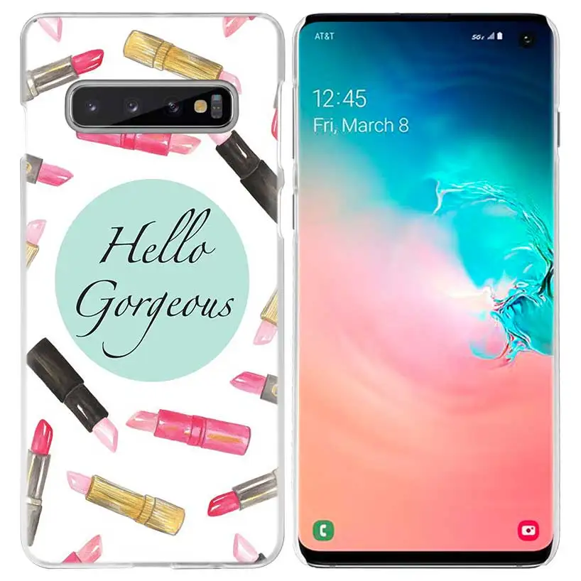 Макияж помада для любимых чехол для samsung Galaxy S10 5G S10e S9 S8 M30 M20 M10 J4 J6 плюс J8 Примечание 8 9 Ясно Жесткий чехол телефона