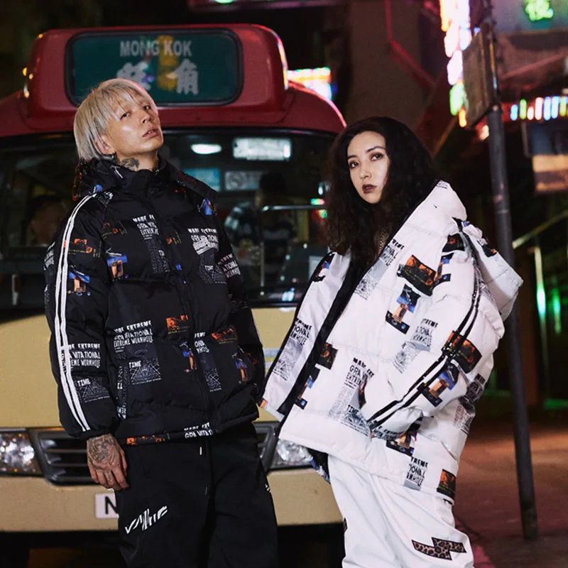 Для мужчин зимние мужские парки куртки Уличная Хип Хоп Длинная ветровка