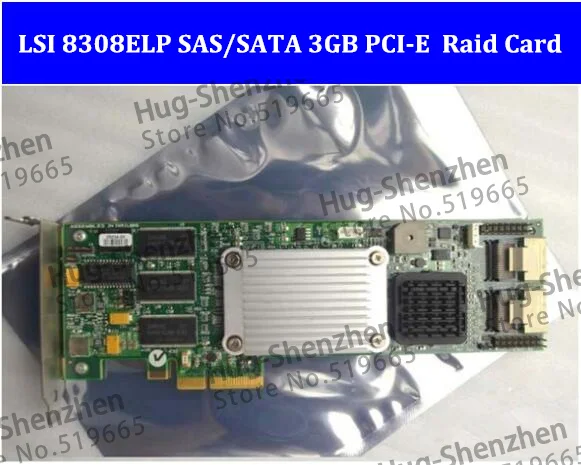 Высокое качество LSI 8308ELP SAS/SATA 3 ГБ RAID контроллер карты 8 порт 128 МБ Оперативная