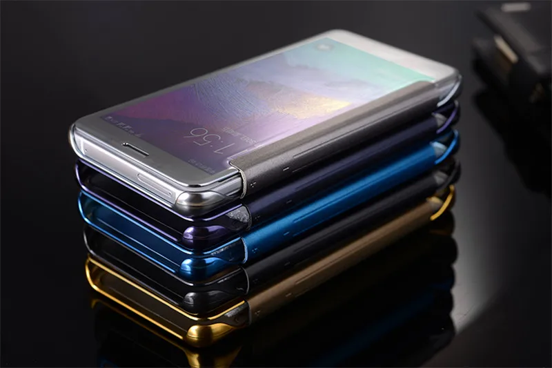 MKSUP чехол с зеркальной поверхностью для samsung Note 4 N910C покрытие кожаный откидной