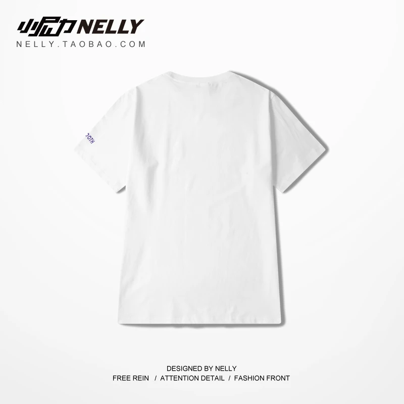 NELLY 2019 Summer Universe Planet Print Short Sleeve Shirt American Style Casual Street Dress Hip Hop Band T-Shirt Tee Male | Мужская