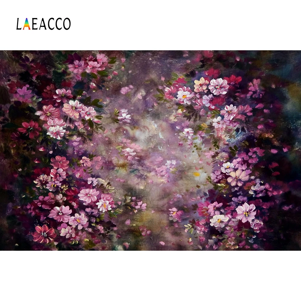 Laeacco абстрактные масляные цветы фоны для фотосъемки на заказ виниловые