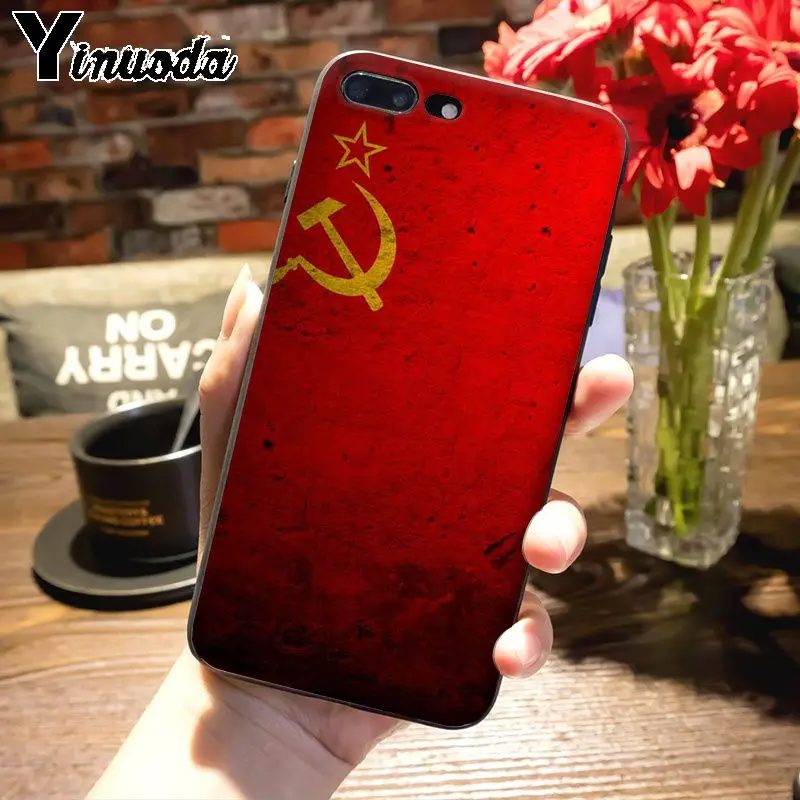 Чехол Yinuoda для телефона с принтом Советского Союза гранж флага iPhone 7plus X XS MAX XR 6S 7 8