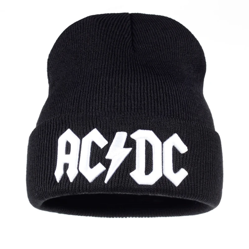 TUNICA Мужская и Женская Зимняя Теплая Шапка-бини, рок ACDC AC/DC рок группа, теплые зимние мягкие вязаные шапочки, шапка для взрослых мужчин и женщин