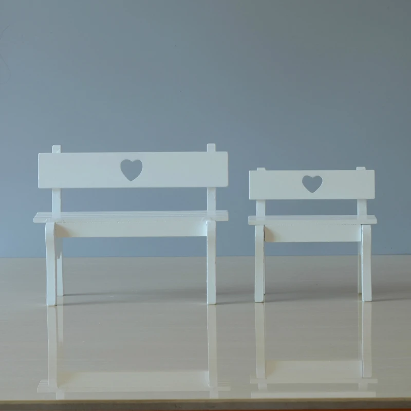 Домашний декор деревянный стул стол фигурки реквизит для фотосессии ручная