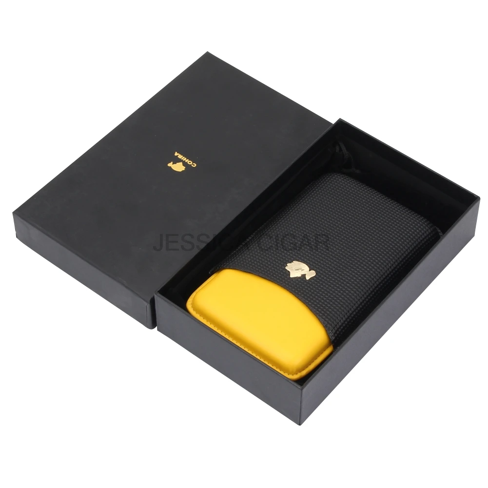 Чехол для сигар COHIBA из углеродного волокна 4 трубки кожаный держатель дорожная