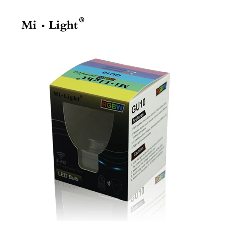 Светодиодная лампа Mi.light FUT018 GU10 1 6 миллиона цветов регулируемая яркость 2 4G 85 265 в 5